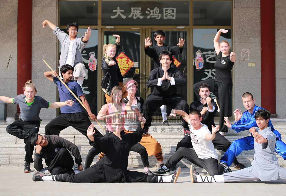 Students and masters of Qufu shaolin kungfu school