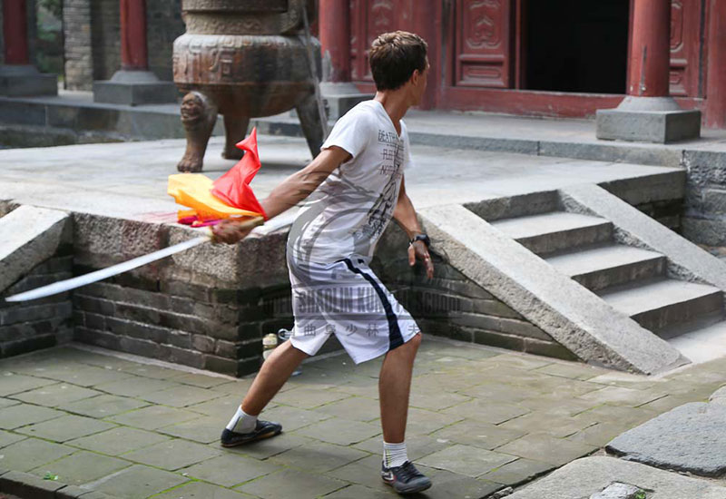 Bagua training at the temple