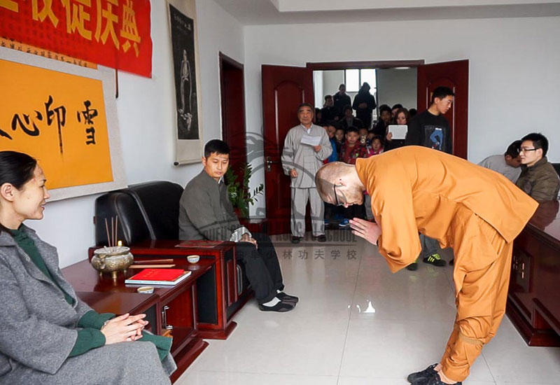 Disciple ceremony in qufu kung fu school