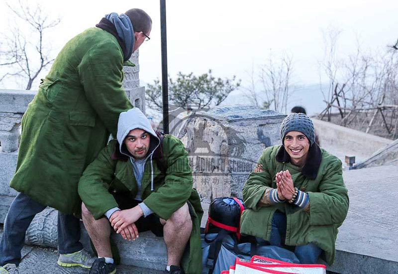 Kung Fu Students Camping On Mountain