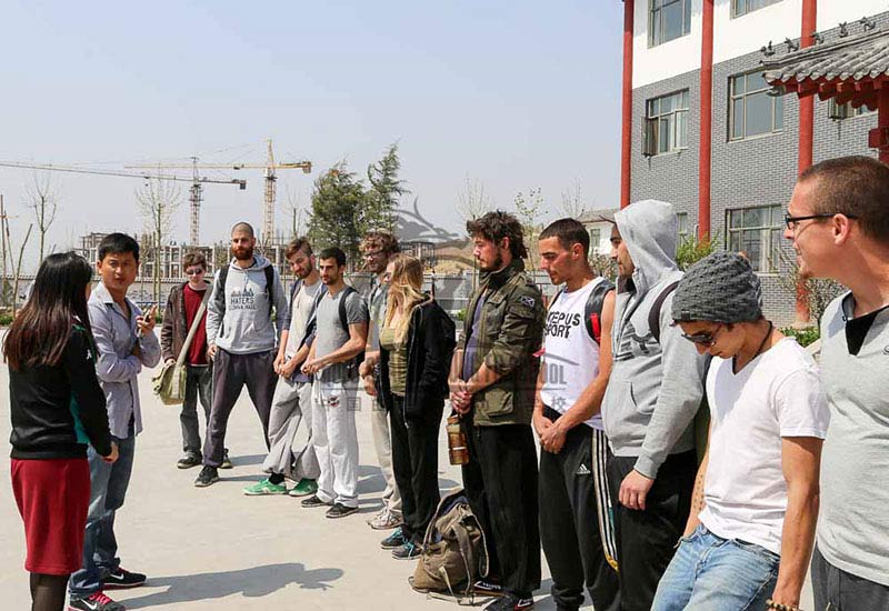 Kung Fu Students line up