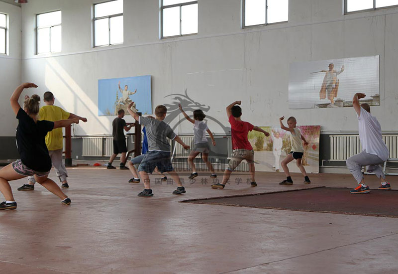Russian Children practicing kungfu