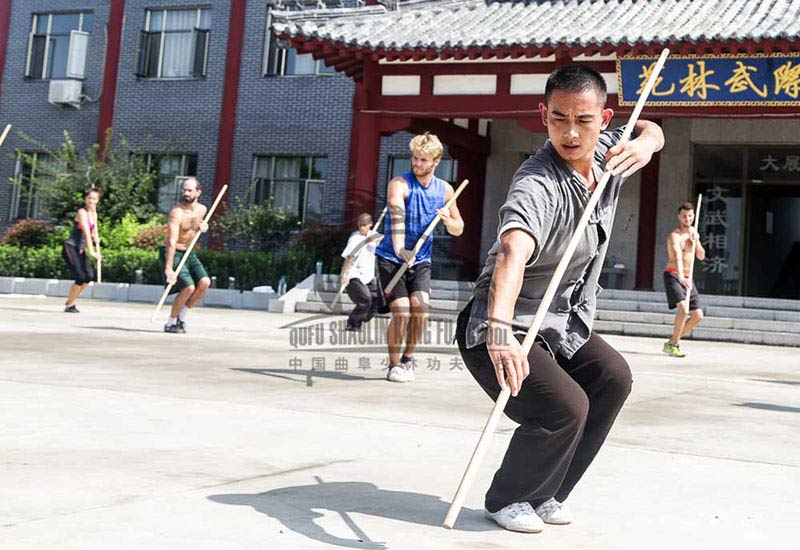 Shaolin Kung Fu Staff Training