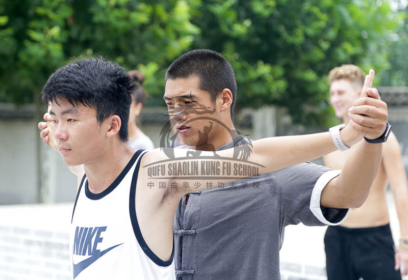 Shaolin Master Teaching Kung Fu