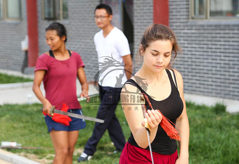 beautiful girl training Bagua