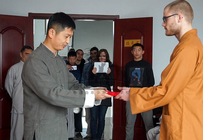 kung fu student Disciple ceremony