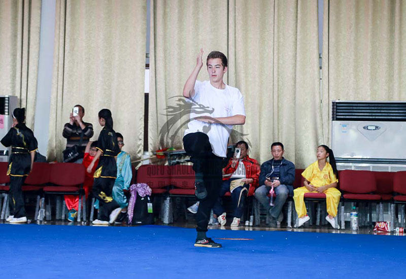 shaolin student performing