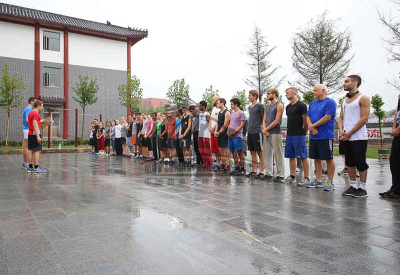 training under the rain