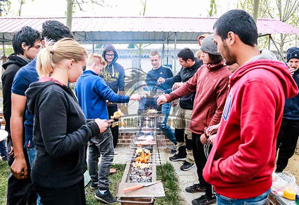 Barbeque Party in Qufu Shaolin Kung Fu school