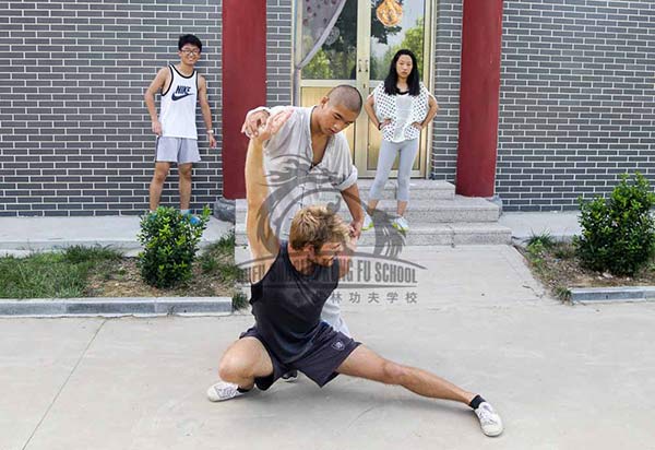 Basic training with shaolin master