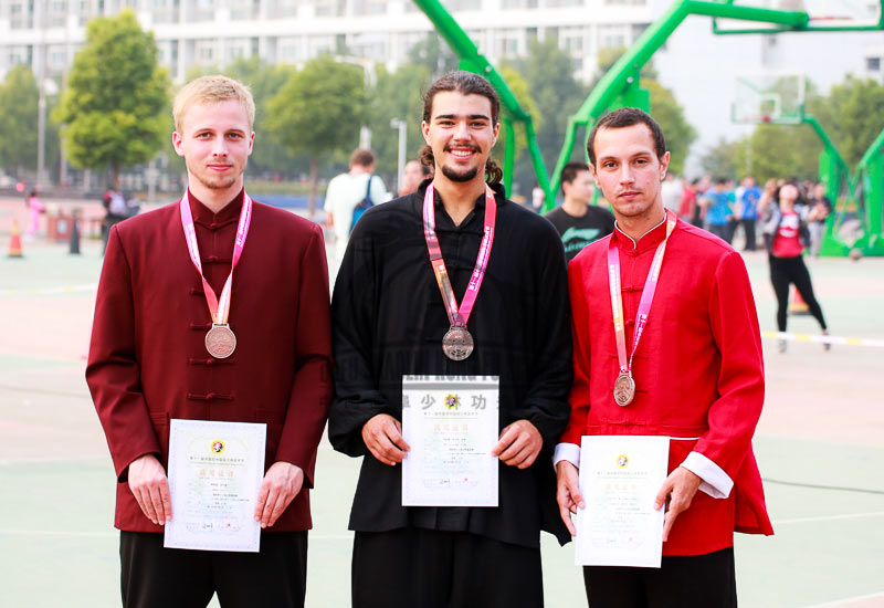 Earned medals in International Kung Fu competition zheng zhou